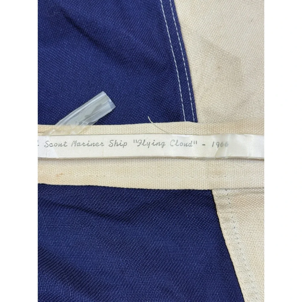 Vtg Annin Defiance Israel Flag 100% Cotton Bunting 32x58 Girl Scout Mariner Ship